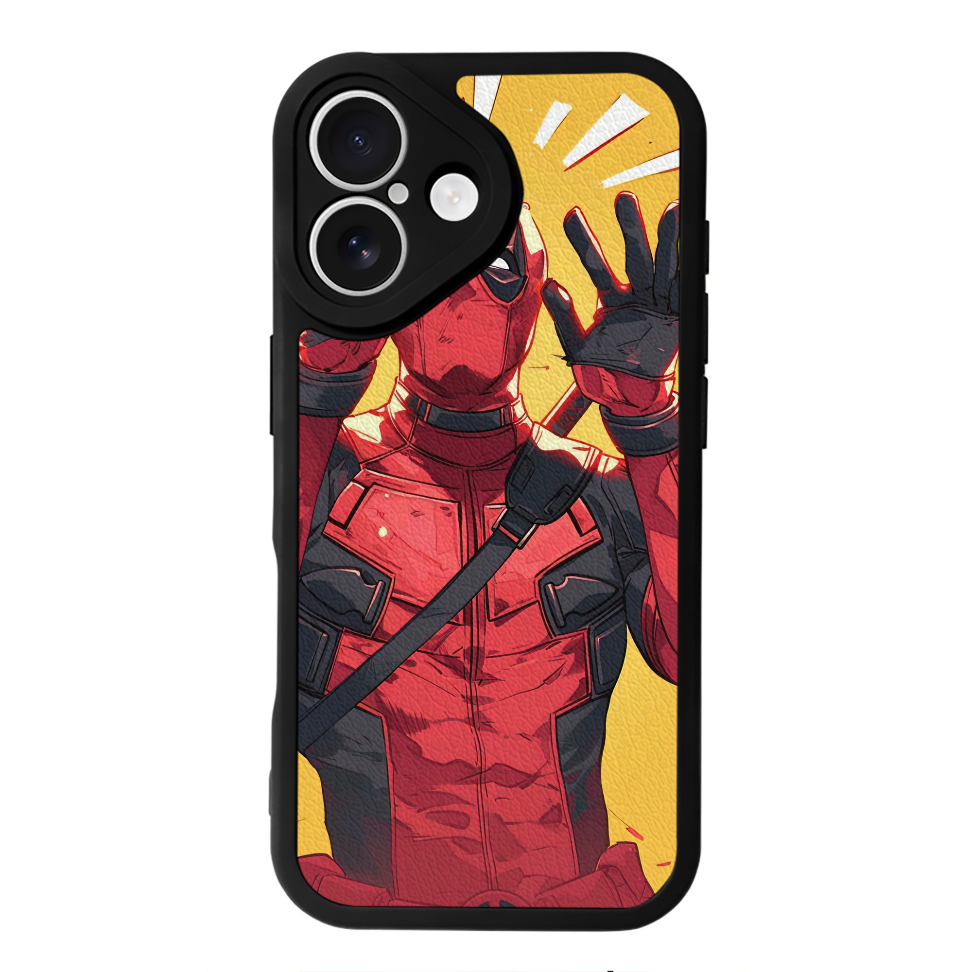 （画像用） Deadpool デッドプール 【iPhone 16シリーズ対応】シリコンスマホケース（レザー調） 材質：シリコン